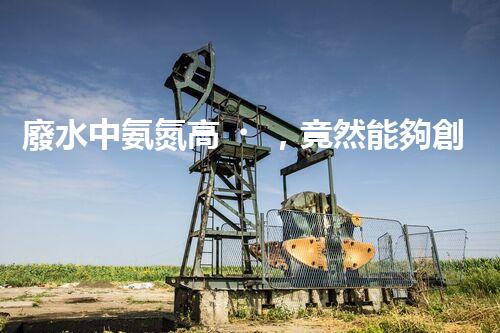 廢水中氨氮高，竟然能夠創(chuàng)造奇跡？！